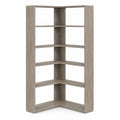 Estantería de esquina en forma de L de madera gris 180x90x30 cm