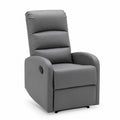 Sillón reclinable de poliuretano Gris, 78x70x100 cm