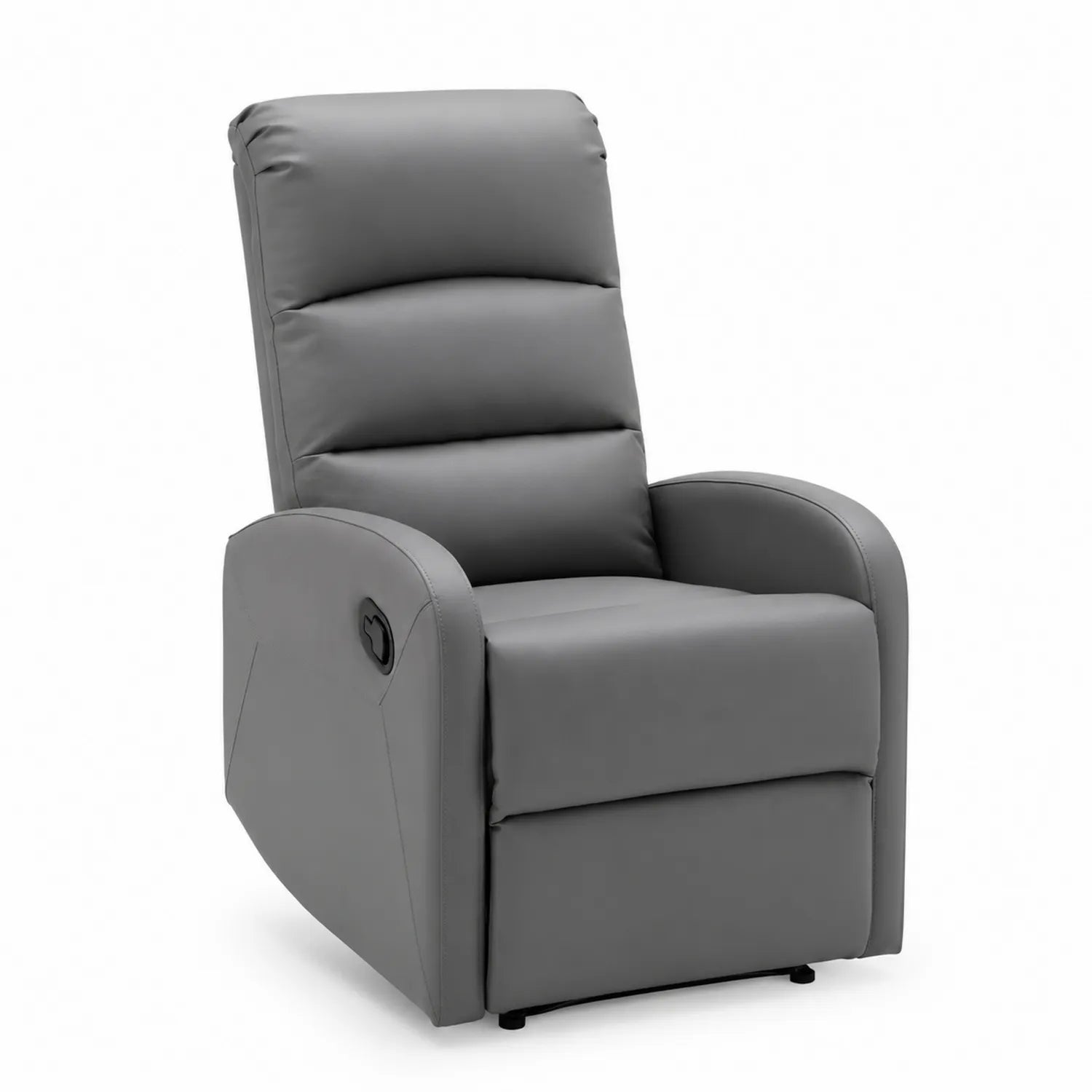 Sillón reclinable de poliuretano Gris, 78x70x100 cm