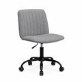 Silla de oficina giratoria de tela gris con altura ajustable