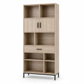 Estantería de MDF con Puertas y Cajón 180cm x 80cm x 30cm Beige