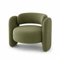 Silla redonda de poliéster y espuma verde